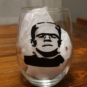 Handmade stemless wine glass
